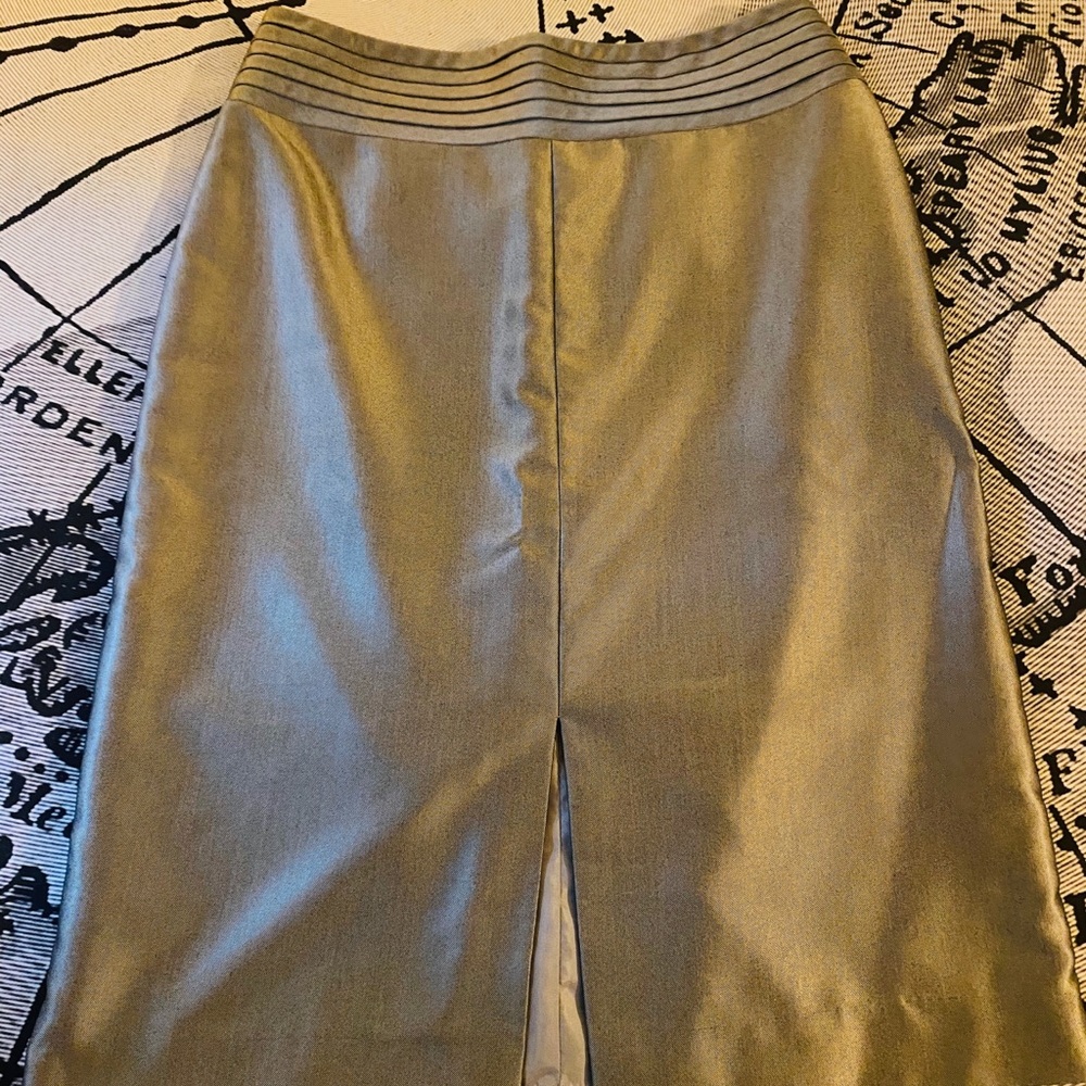 🔥MetroStyle Silver Midi Skirt